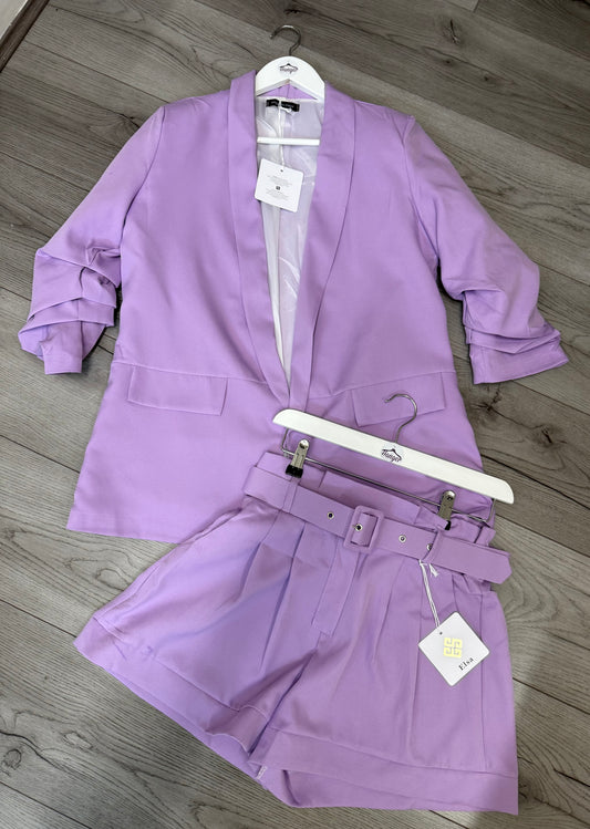 Lilac Blazer short set