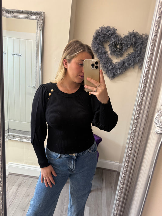 Balloon sleeve jumper
