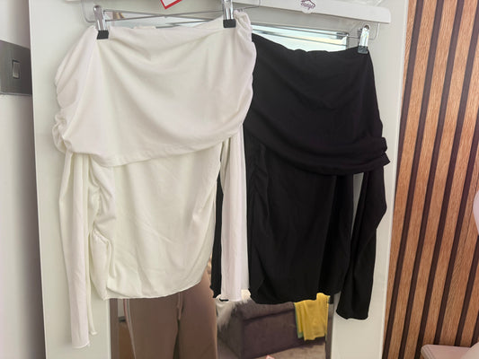 Off shoulder long sleeve